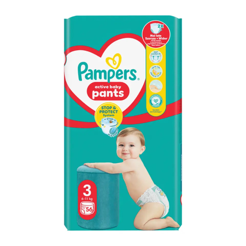Pampers Pants Size 3 jednorázové plenkové kalhotky 6-11 kg 56 ks