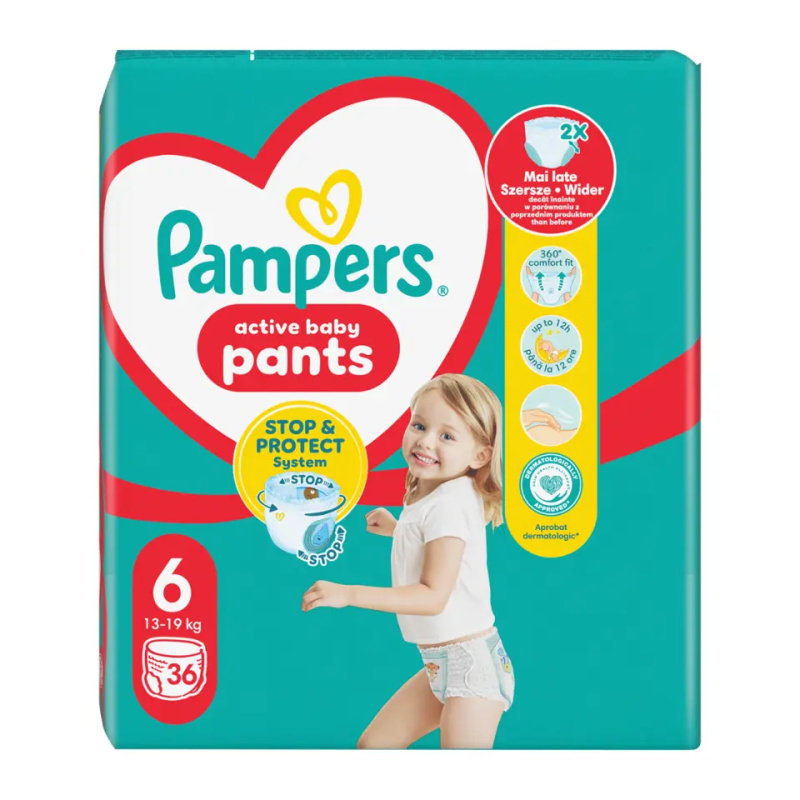 Pampers Pants Size 6 jednorázové plenkové kalhotky 14-19 kg 36 ks