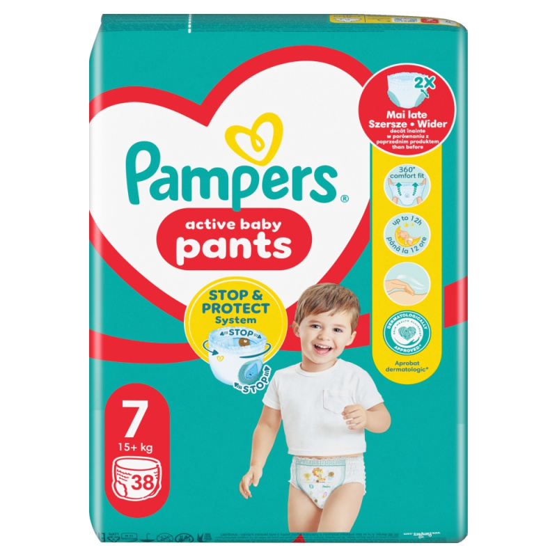 Pampers Pants vel. 7 Jumbo Pack 15+ kg plenkové kalhotky 38 ks