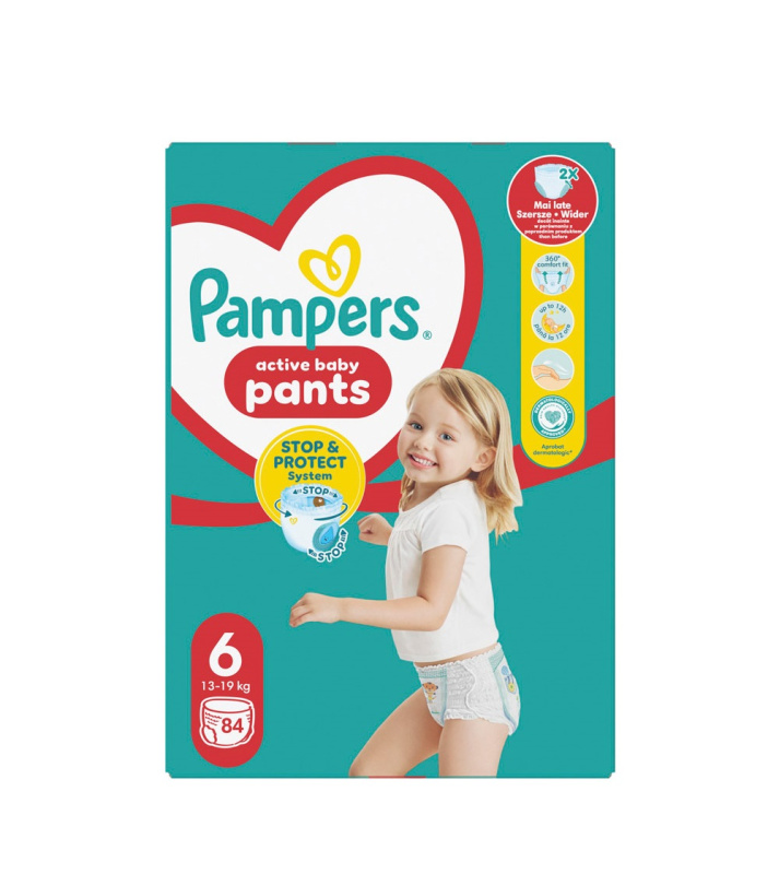 PAMPERS Pants vel.6 Plenkové kalhotky 15+kg 84 ks