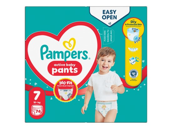 PAMPERS Pants vel.7 Plenkové kalhotky 17kg+ 74 ks