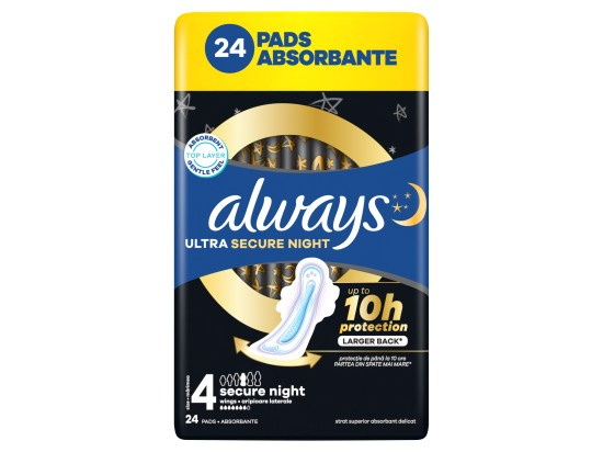 Always Ultra Secure Night vložky 24 ks
