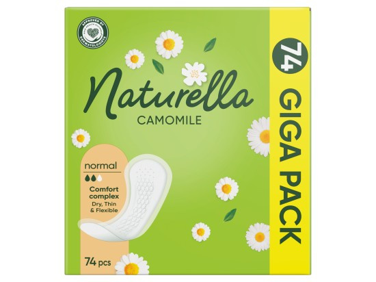 Naturella Intimky Normal s vůní heřmánku 74 ks