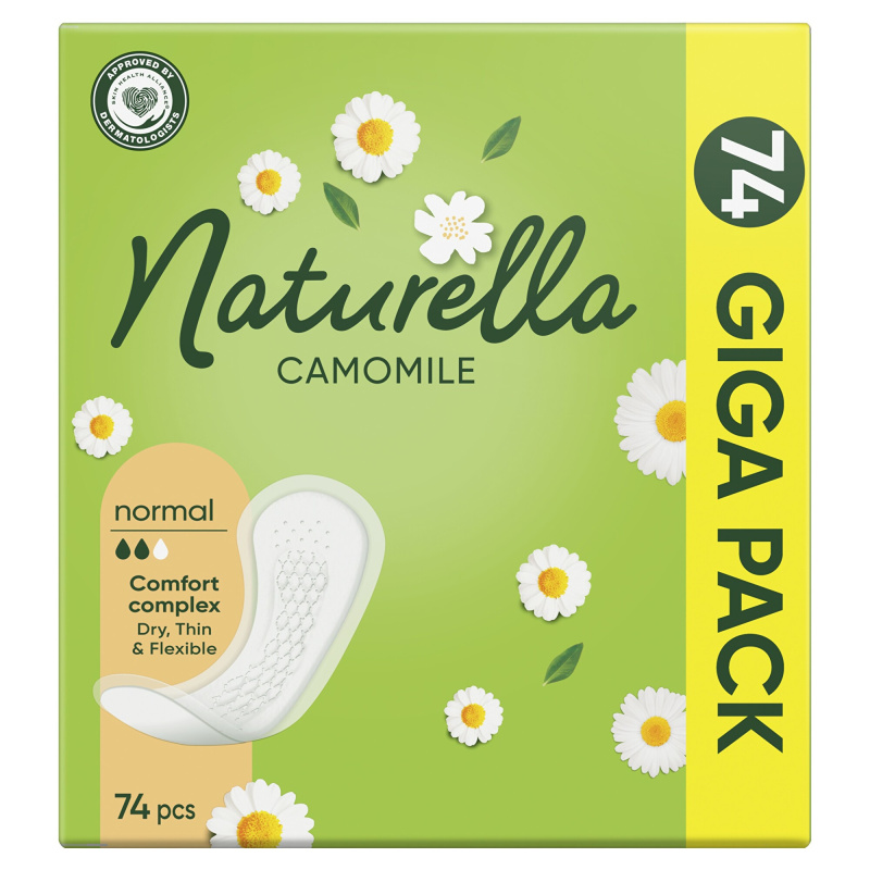 Naturella Intimky Normal s vůní heřmánku 74 ks