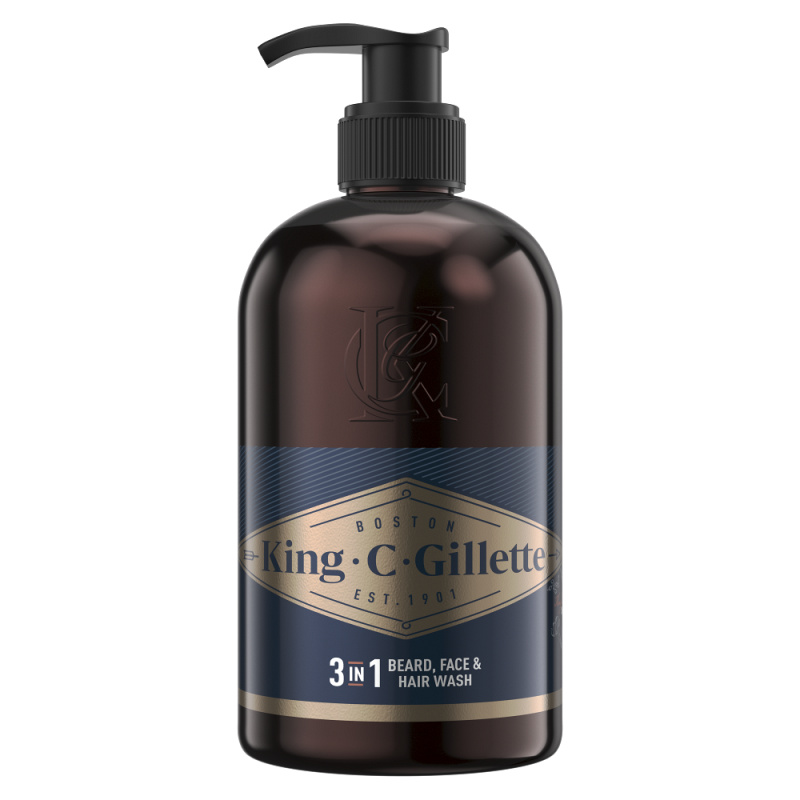 Gillette King C. Beard & Face Wash šampon na vousy 350 ml