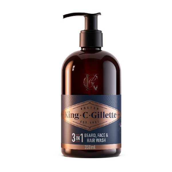 Gillette King C. Beard & Face Wash šampon na vousy 350 ml