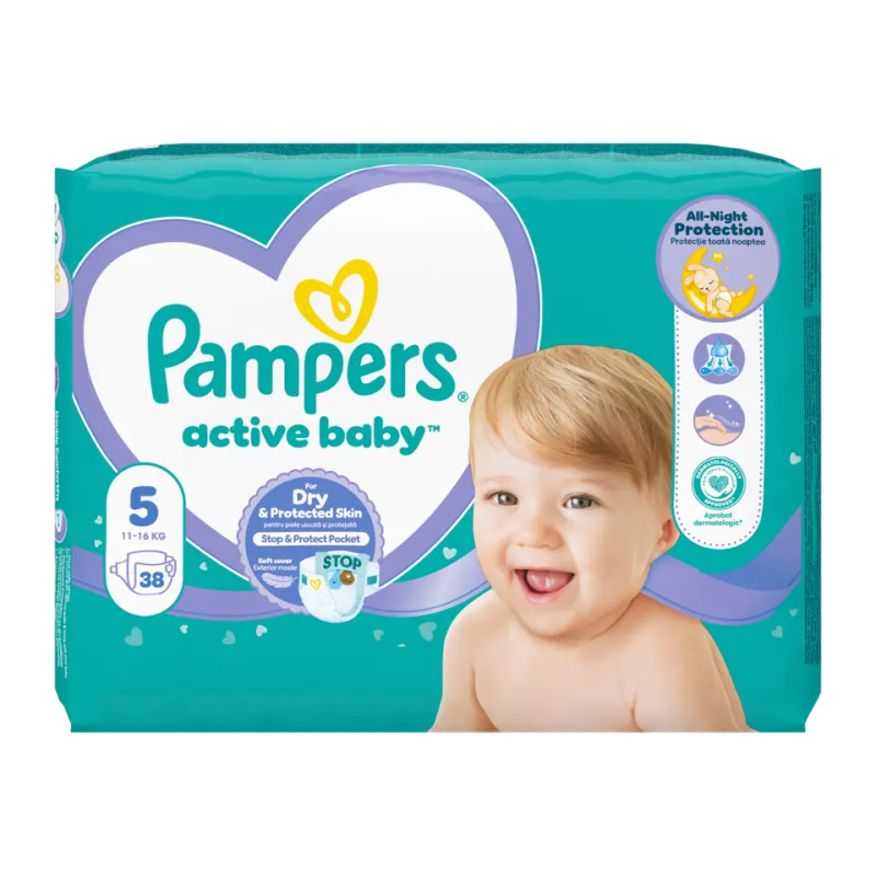 Pampers Active VPM S5 (38ks/kra)11-16kg
