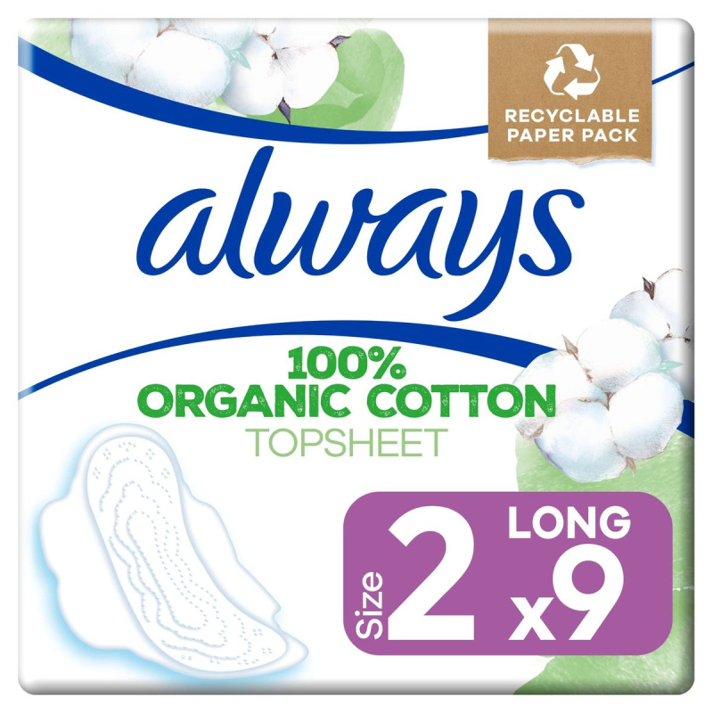 Always Cotton Protection Ultra Long Hygienické vložky s křidélky