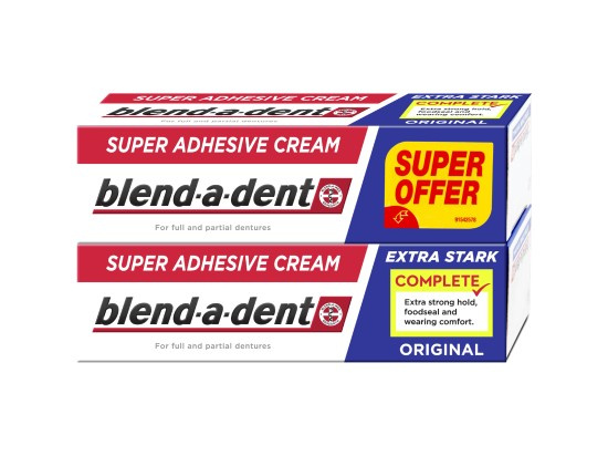 Blend-a-dent Extra Strong Original fixační krém pro zubní náhrady 2x47 g