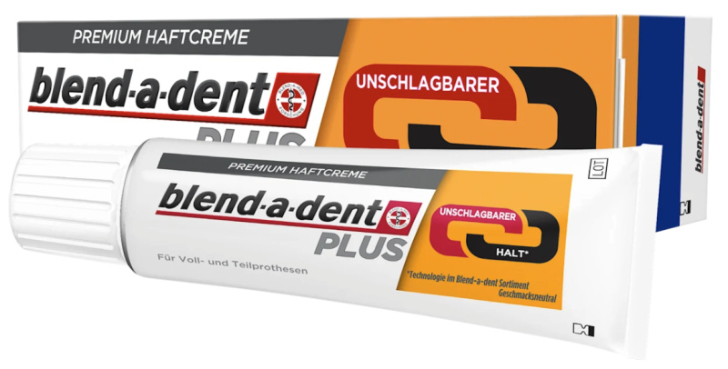 Blend-a-dent Plus adhezivní krém, bezkonkurenční fixace, bez fluoridů, 40 g