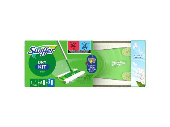 SWIFFER Sweeper Úklidová sada - 1 násada, 8 prachovek a 3 čisticí ubrousky