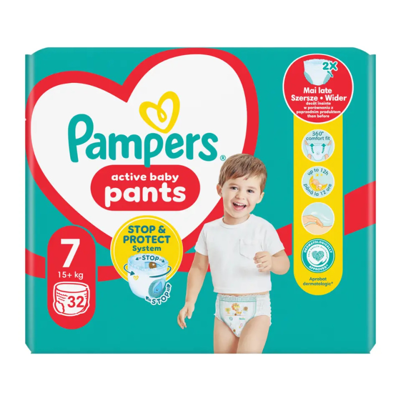 Pampers Pants Size 7 jednorázové plenkové kalhotky 17+ kg 32 ks