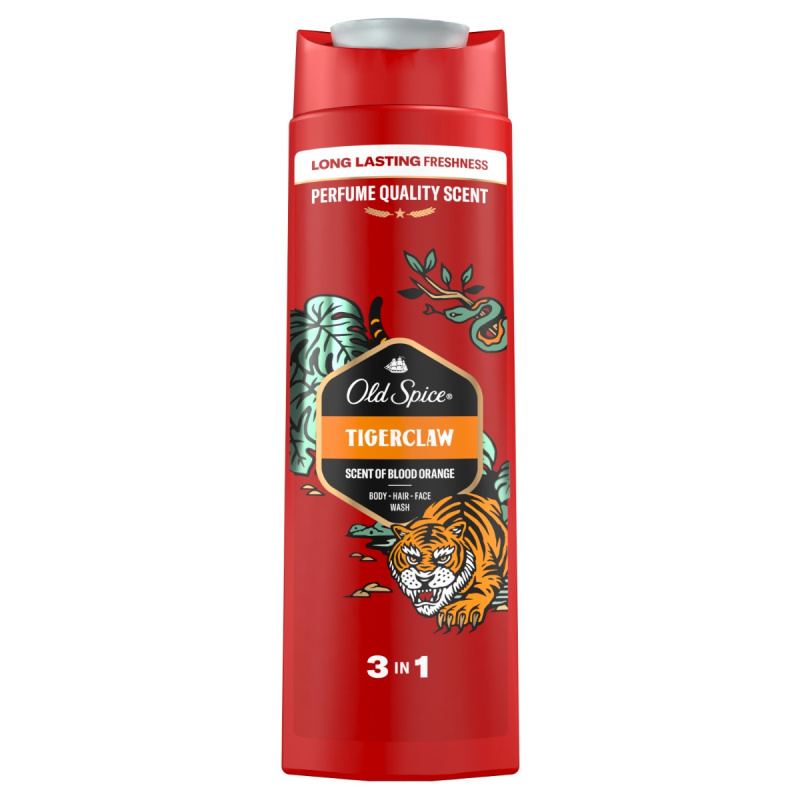 Old Spice Tigerclaw sprchový gel na obličej, tělo a vlasy pro muže 400 ml