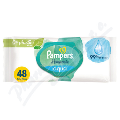 Pampers Harmonie Aqua vlhčené čisticí ubrousky pro děti 48 ks