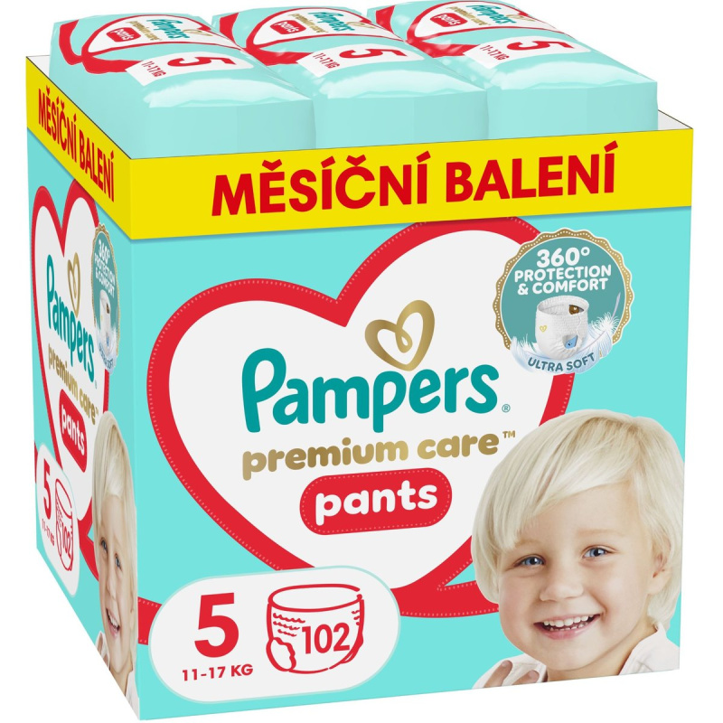 Pampers Pants Premium care plenkové kalhotky 5 (11–17 kg)