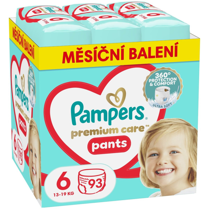 Pampers Pants Premium care plenkové kalhotky 6 (13–19 kg)