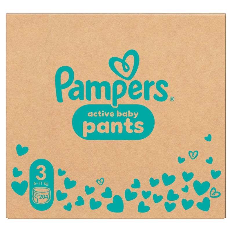 PAMPERS Plenkové kalhotky vel. 3 box 6-11 kg 204 ks