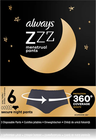 Always Secure Night Pants menstruační kalhotky 3 ks