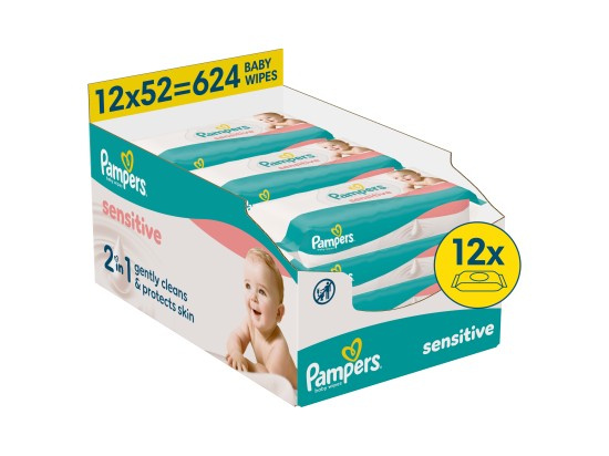 Pampers wipes (12x52/fol) Sensitive