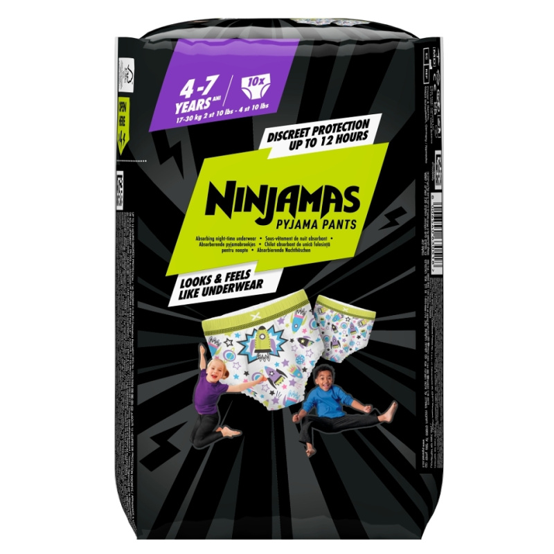 Pampers Ninjamas Pyjama Pants pyžamové plenkové kalhotky 17-30 kg Spaceships 10 ks
