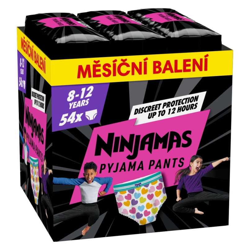 PAMPERS Ninjamas pants S8 Heart 27 - 43 kg 54 kusů