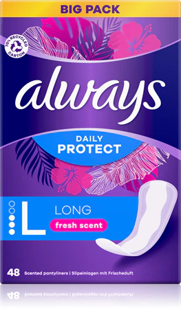 Always Daily Protect Long Fresh Scent slipové vložky s parfemací 48 ks