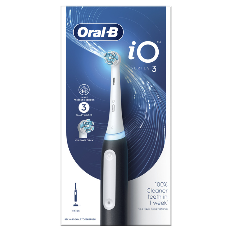 Oral B iO3 elektrický zubní kartáček Black 1 ks