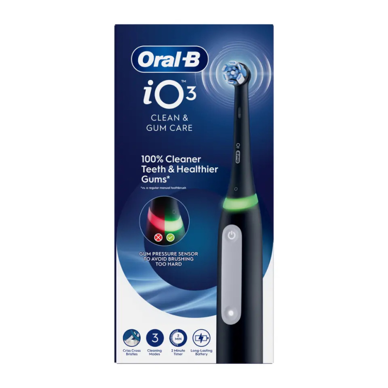Oral B iO3 elektrický zubní kartáček Black 1 ks