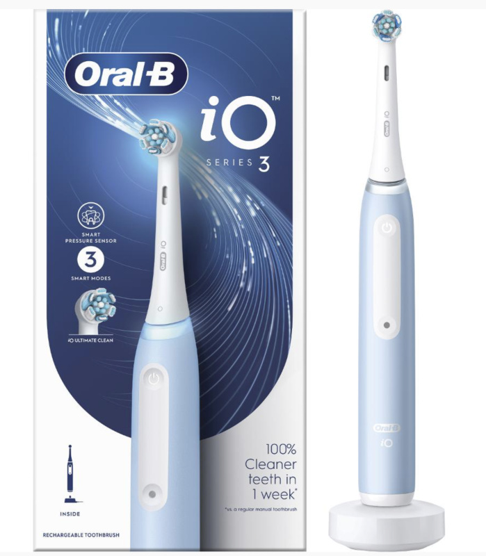 Oral-B Magnetický zubní kartáček iO Series 3 Ice Blue, 1 ks