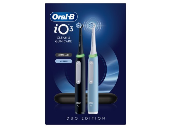 Oral B iO3 elektrický zubní kartáček DUO Black&Blue 2 ks