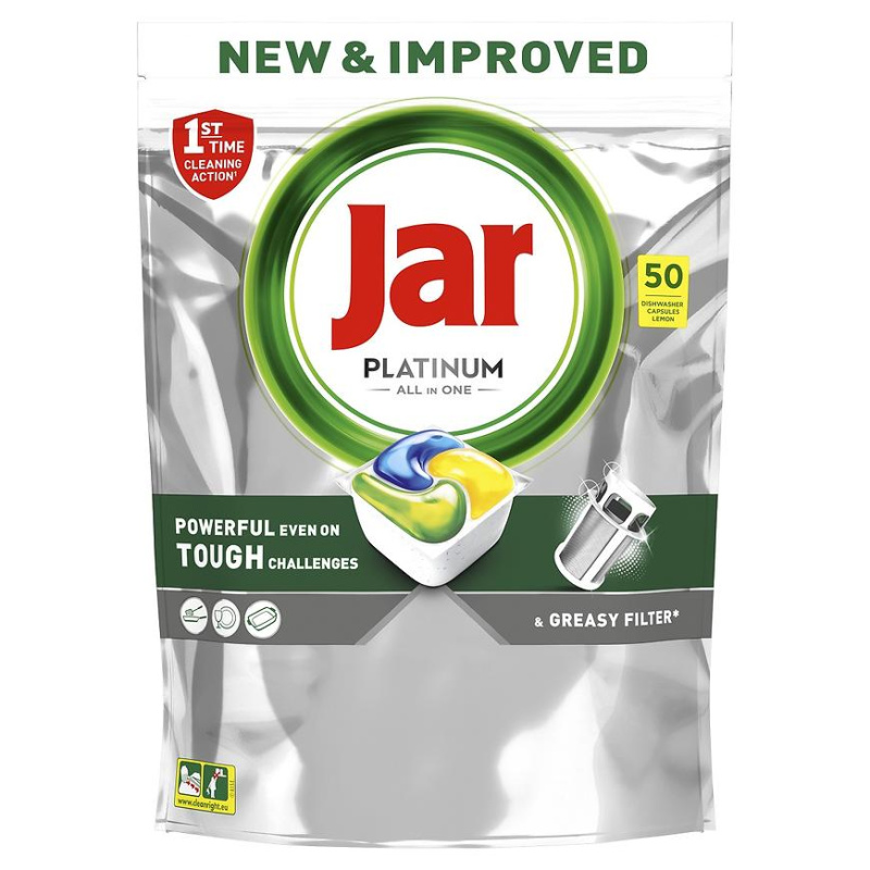 JAR Tablety do myčky Platinum All-in-One Yellow 50 ks