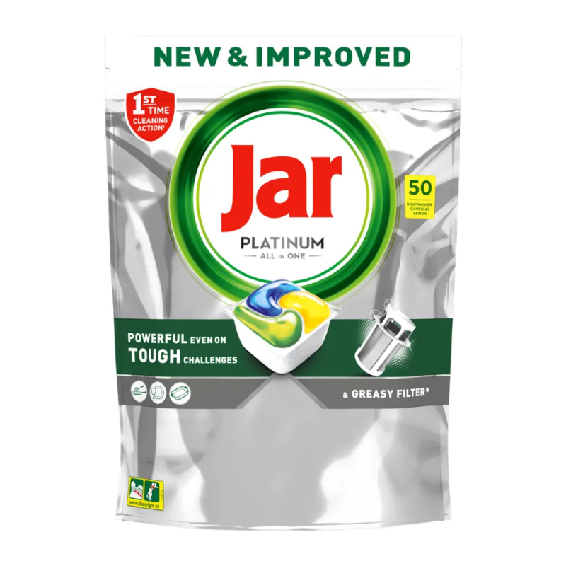 JAR Tablety do myčky Platinum All-in-One Yellow 50 ks