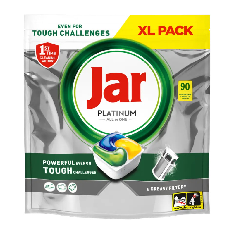 JAR Tablety do myčky Platinum All-in-One Yellow 90 ks