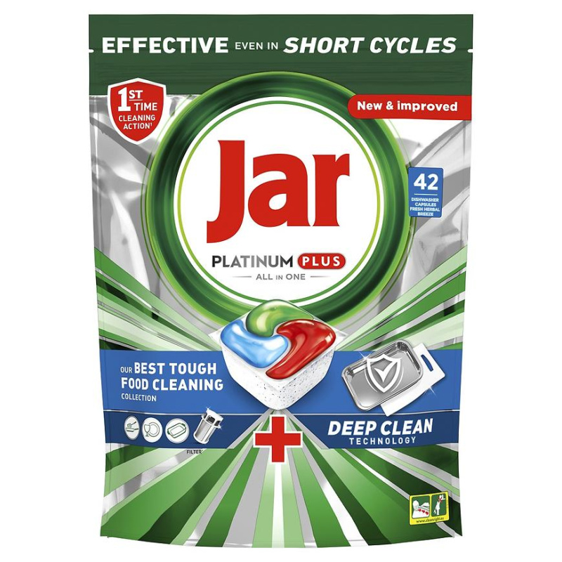 JAR Tablety do myčky Platinum Plus All In One Deep Clean 42 ks
