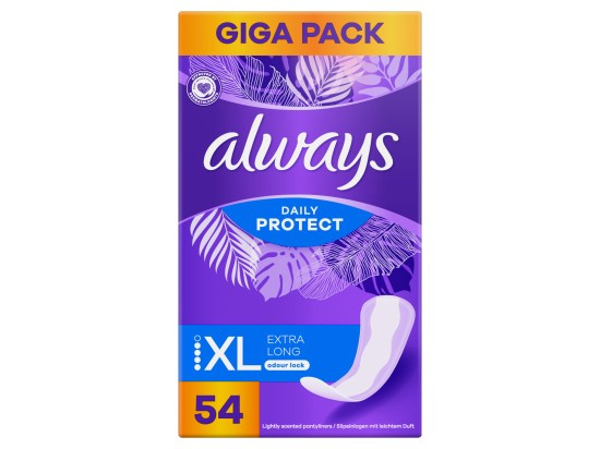 Always Daily Protect Extra Long slipové vložky s parfemací 54 ks