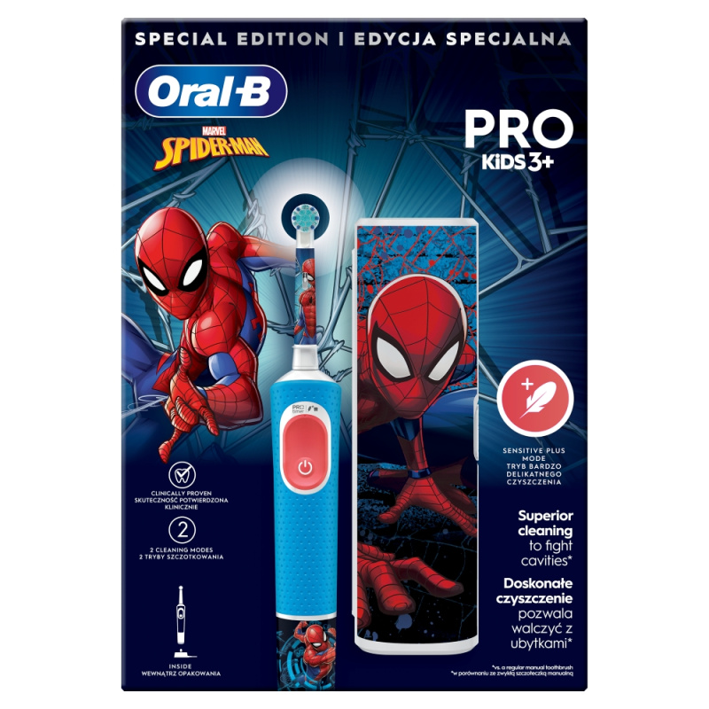 ORAL-B Elektronický kartáček Vitality Pro Kids Spiderman, 1 ks