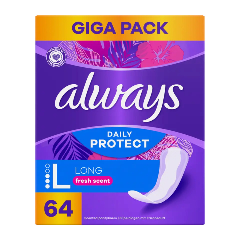 ALWAYS Intimky Daily Protect Long Fresh Scent 64 kusů