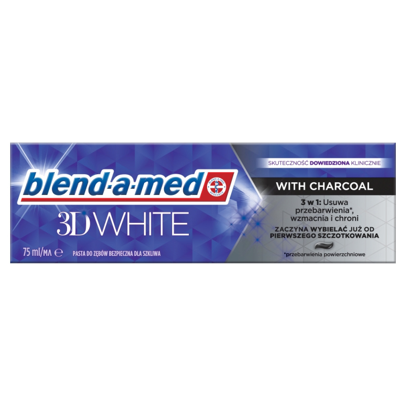 Blend-a-med 3D White with Charcoal zubní pasta 75 ml