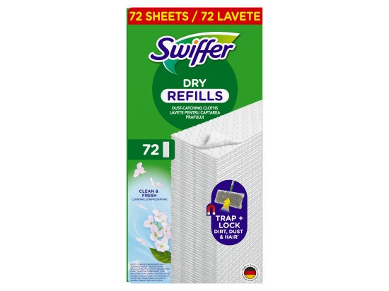 SWIFFER Prachovky na podlahu suché 72 kusů