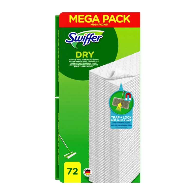 SWIFFER Prachovky na podlahu suché 72 kusů