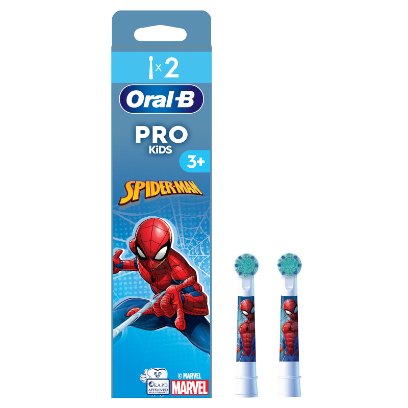 Oral B PRO Kids 3+ náhradní hlavice pro zubní kartáček pro děti Spiderman 2 ks