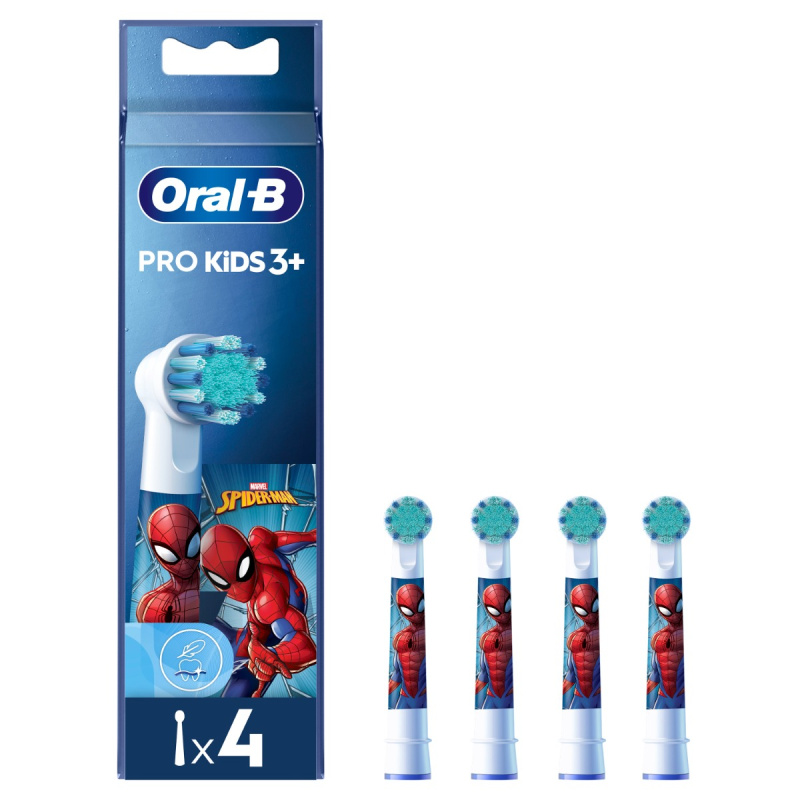 Oral B PRO Kids 3+ náhradní hlavice pro zubní kartáček pro děti Spiderman 4 ks