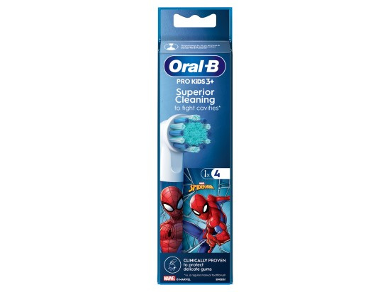 Oral B PRO Kids 3+ náhradní hlavice pro zubní kartáček pro děti Spiderman 4 ks