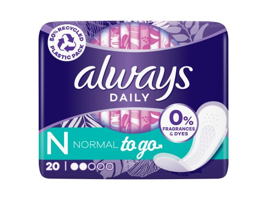 Dámské vložky Always - intimky To Go Normal, 20ks