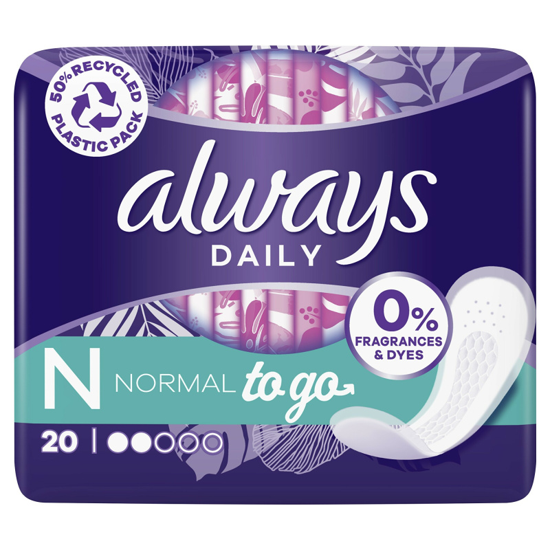 Dámské vložky Always - intimky To Go Normal, 20ks
