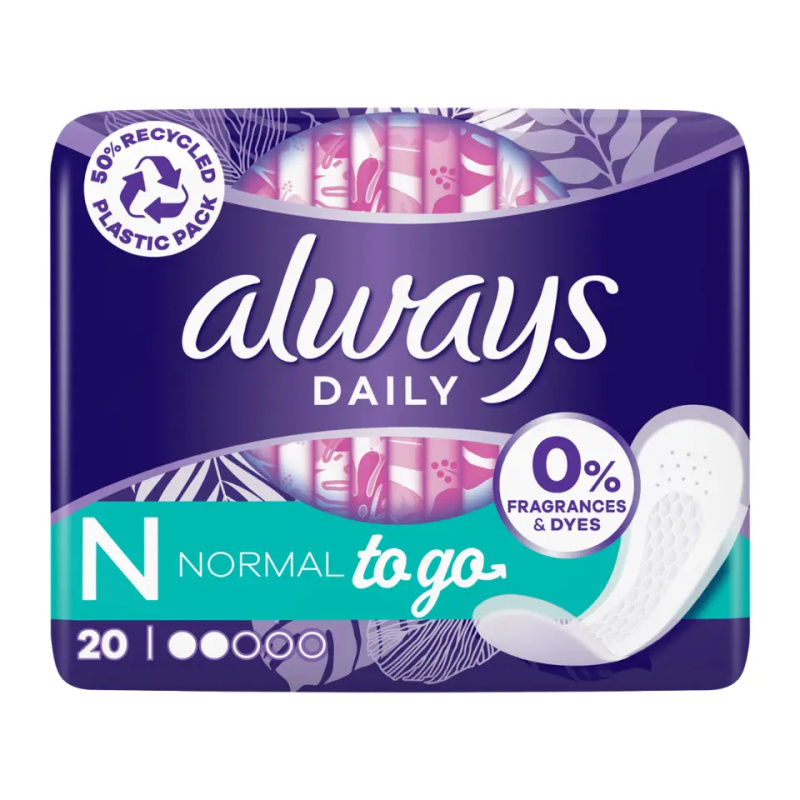 Dámské vložky Always - intimky To Go Normal, 20ks