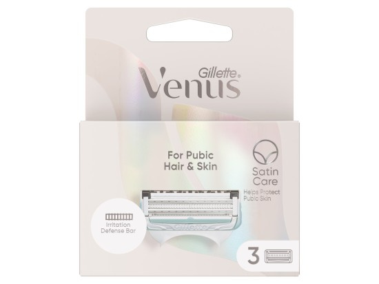 Gillette Venus Pubic Hair&Skin náhradní břity pro úpravu linie bikin 3 ks