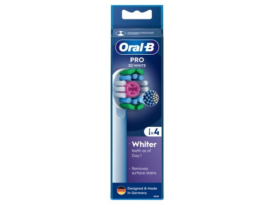 Oral B PRO 3D White náhradní hlavice pro zubní kartáček 4 ks