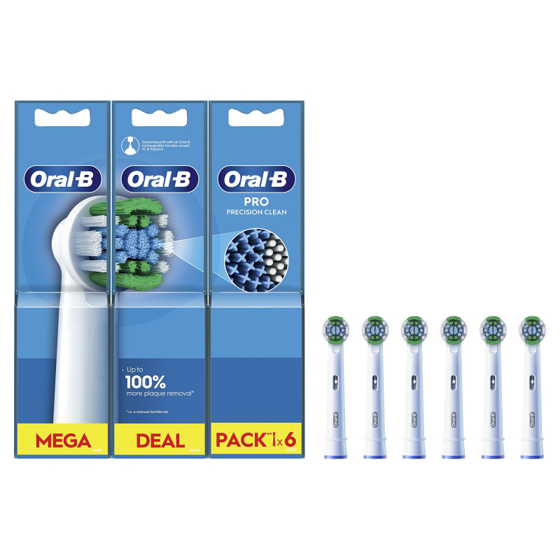Oral B PRO Precision Clean náhradní hlavice pro zubní kartáček 6 ks