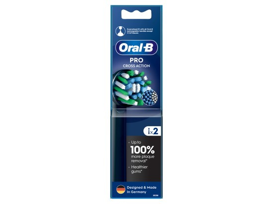 Oral-B Pro Cross Action Black Kartáčkové Hlavy, 2 ks